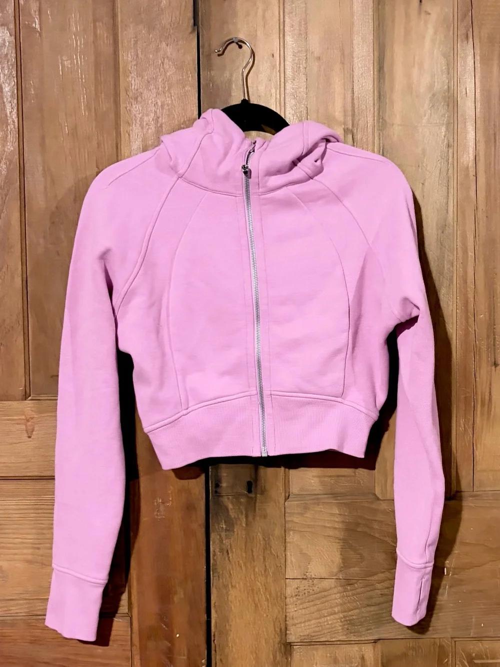 Lululemon – Scuba Full-Zip Cropped Hoodie Jacket – Dahlia Mauve – Sz. 6